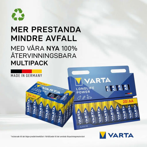 Batteries Varta alkalina longlife power aa - lr06 1,5 V AA LR06 (24 Pieces) (24 Units) - Електроника