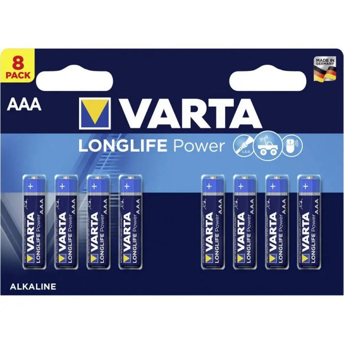 Batteries Varta Long Life Power 1,5 V AAA LR3 LR03 - Електроника Батерии<<<Компютри| Електроника<<<BigBuy&&&Алкални