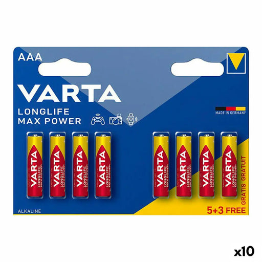 Batteries Varta longlife max power aaa - lr03 1,5 V AAA (8 Pieces) (10 Units) - Електроника Батерии<<<Компютри|
