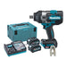 BATTERY BRUSHLESS IMPACT WRENCH MAKITA TW001GD201 40 V 1800.00 nm NUMBER OF BATTERIES 2 BATTERY CAPACITY 2.50 Ah CASE
