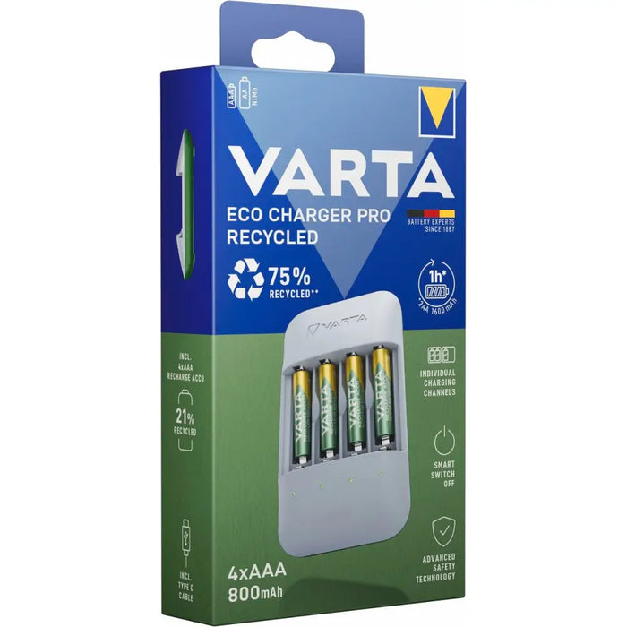 Battery charger Varta Eco Charger Pro 56813 AAA 4 Batteries - Електроника Батерии<<<Компютри|