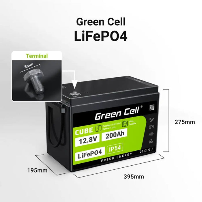 Battery for Uninterruptible Power Supply System UPS Green Cell LFPGC12V200AH 200 Ah - SAI<<<Електроника Периферни и