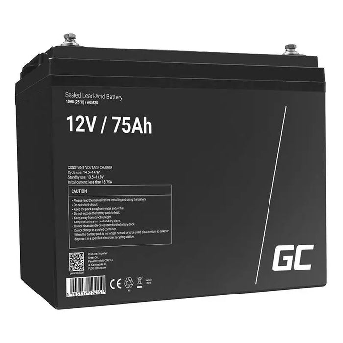 Battery for Uninterruptible Power Supply System UPS Green Cell AGM25 75 Ah 12 V - Batteries<<<Rechargeable