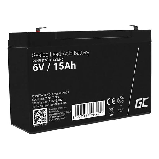 Battery for Uninterruptible Power Supply System UPS Green Cell AGM40 14000 mAh 6 V - Batteries<<<Rechargeable