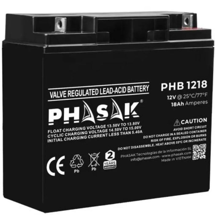 Battery for Uninterruptible Power Supply System UPS Phasak PHB 1218 12 V - Електроника Периферни и резервни