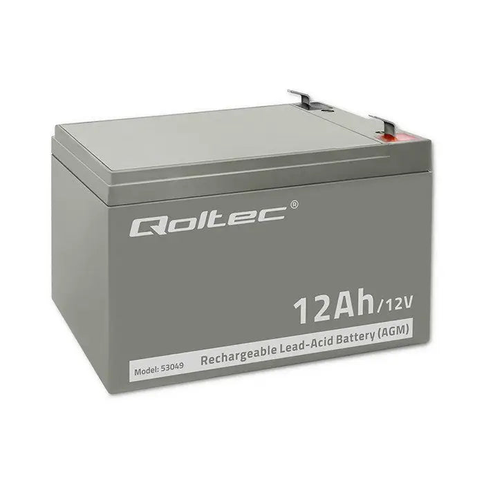Battery for Uninterruptible Power Supply System UPS Qoltec 53049 12 Ah 12 V - BatteriesZSI-AKU<<<Emergency power