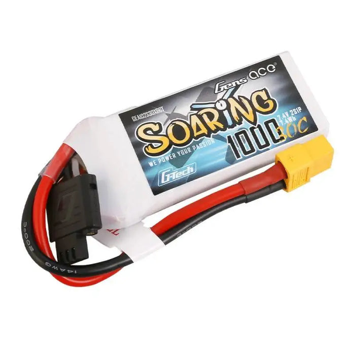 Battery Gens Ace G-Tech Soaring 1000mAh 7.4V 30C 2S1P XT60 - Lithium and NiMH<<<Batteries<<<RC models<<<InnproXML