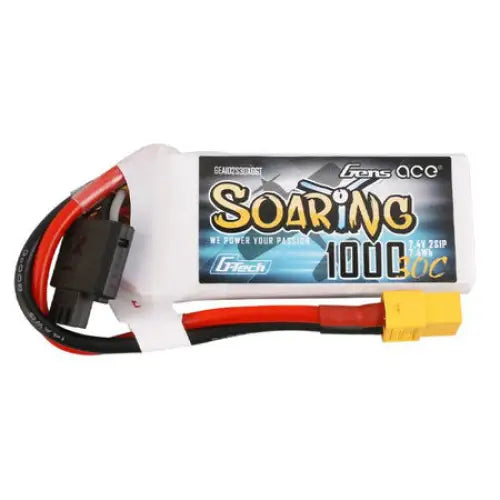 Battery Gens Ace G-Tech Soaring 1000mAh 7.4V 30C 2S1P XT60 - Lithium and NiMH<<<Batteries<<<RC models<<<InnproXML