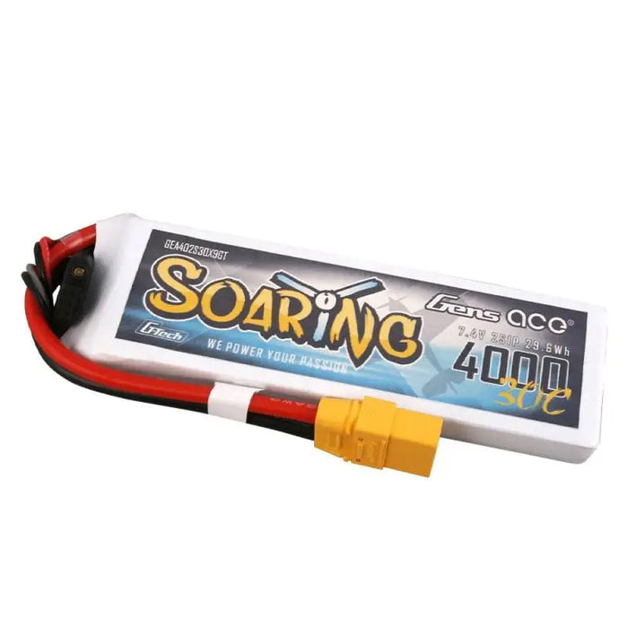 Battery Gens Ace G-Tech Soaring 4000mAh 7.4V 30C 2S1P XT90 - Lithium and NiMH<<<Batteries<<<RC models<<<InnproXML