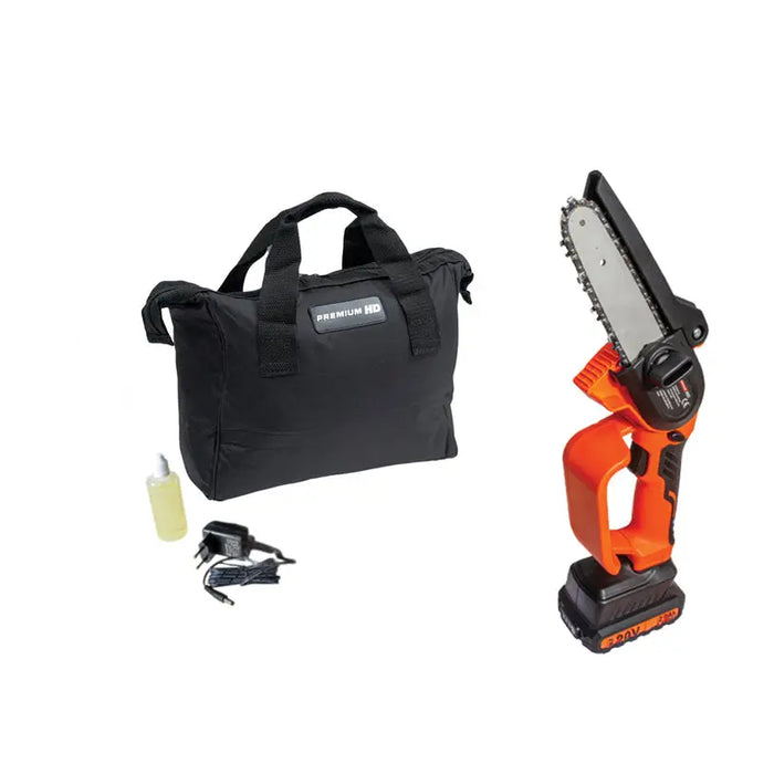 BATTERY MINI CHAIN SAW PREMIUM HD SET 20 V NUMBER OF BATTERIES 1 2.00 Ah BAR LENGTH 12.00 cm BAR LENGTH 12.00 cm