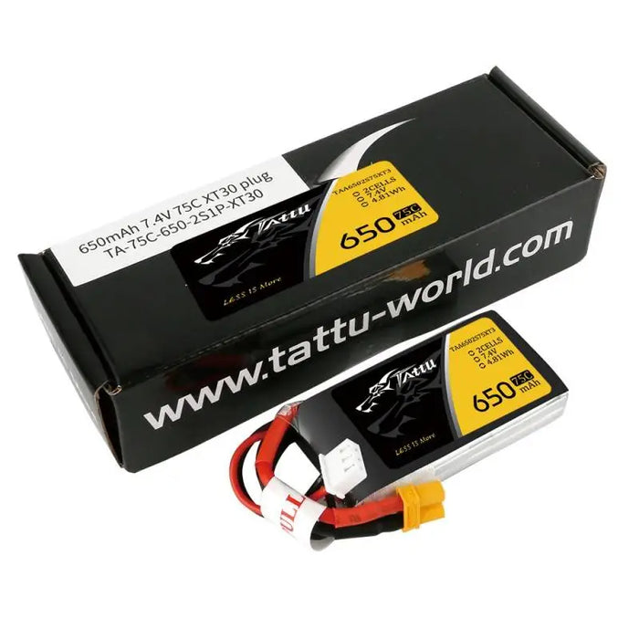Battery Tattu 650mAh 7.4V 75C 2S1P - Lithium and NiMH<<<Batteries<<<RC models<<<InnproXML