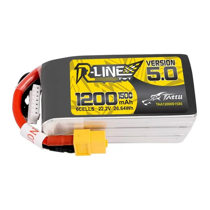Battery Tattu R-Line 5.0 1200mAh 22.2V 150C 6S1P XT60 - Lithium and NiMH<<<Batteries<<<RC models<<<InnproXML