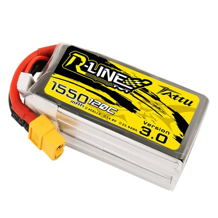 Battery Tattu R-Line Version 3.0 1550mAh 14,8V 120C 4S1P XT60 - Lithium and NiMH<<<Batteries<<<RC models<<<InnproXML
