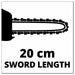 BATTERY TELESCOPIC CHAIN SAW EINHELL GC-LC 18/20 Li T 18 V WITHOUT BATTERY AND CHARGER BAR LENGTH 20.00 cm