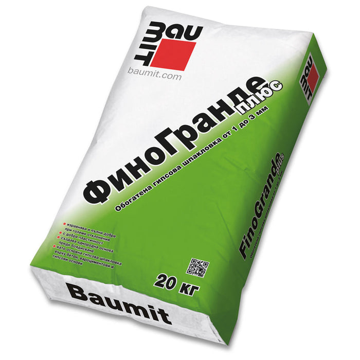 BAUMIT FINOGRANDE GYPSUM PUTTY - Гипс и шпакловки<<<Сухи строителни смеси<<<Строителни материали<<<Praktiker