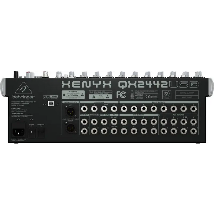 Behringer QX2442USB audio mixer 24 channels - Mixing consolesNGL-KMI<<<Sound systemNGL<<<ActionPL