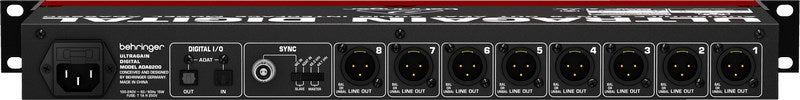 Behringer ADA8200 - 8 channel audio converter, 10 - 24000 Hz