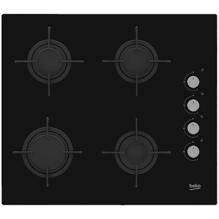 Beko HILG64120S hob Black Built-in 60 cm Gas 4 zone(s) - Built-in hot platesAGD-PGZ<<<Home Appliance