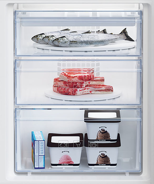 Beko BCSA285K4SN fridge-freezer Built-in 271 L E White