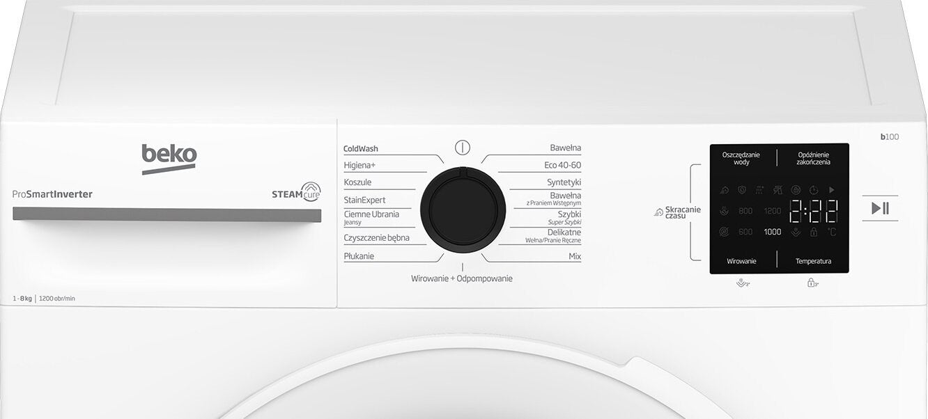 BEKO BM1WFU38225WW washing machine b100 8kg 1200 rpm AquaWave White