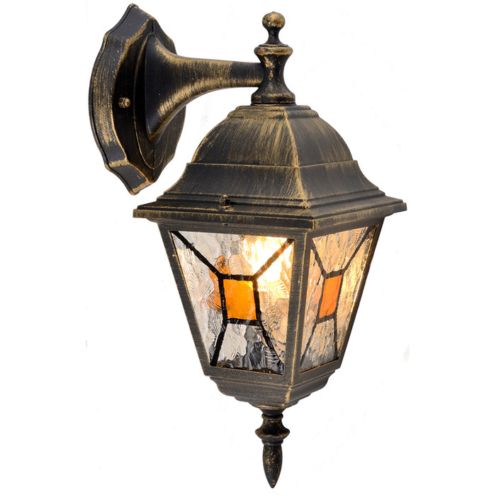 GARDEN LANTERN UPPER BRACKET 60W E27 IP44 GOLD PATINA BELIGHT