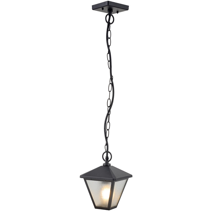 GARDEN HANGING LANTERN 60W E27 IP44 BLACK BELIGHT