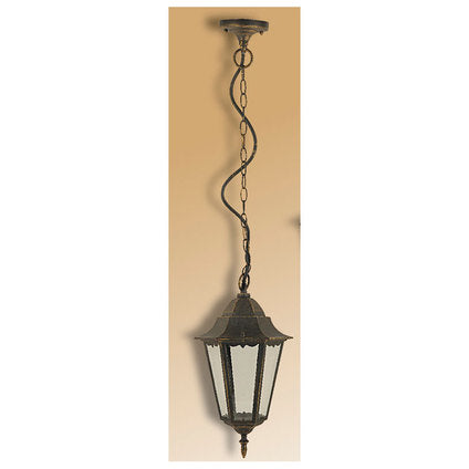 GARDEN HANGING LANTERN E27 GOLD PATINA BELIGHT