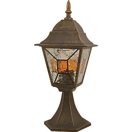 GARDEN LANTERN STANDING 43CM GOLD PATINA E27 BELIGHT