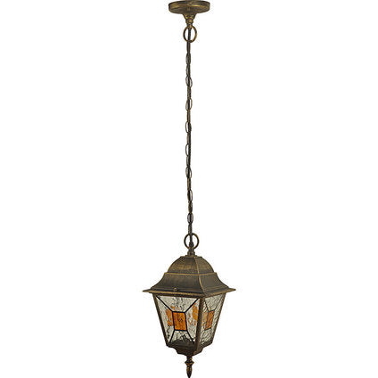 GARDEN LANTERN PENDANT GOLD PATINA E27 BELIGHT