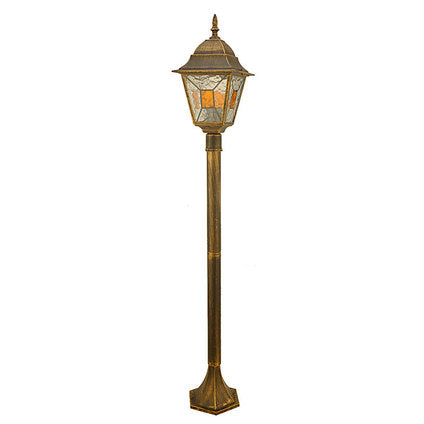 GARDEN LANTERN STANDING 98CM GOLD PATINA E27 BELIGHT