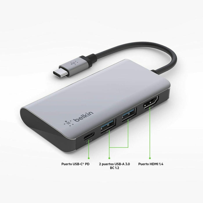 USB Hub Belkin AVC006btSGY Silver 100 W (1 Unit)