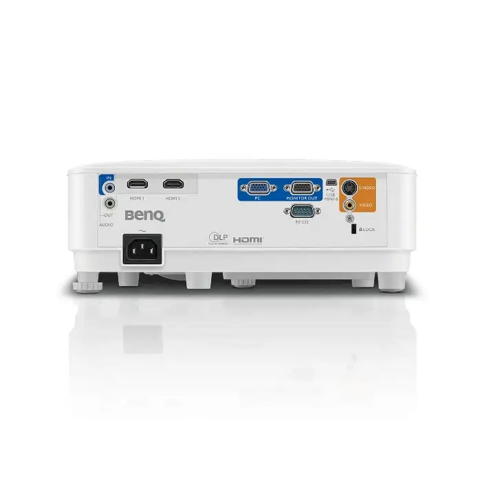 BenQ MH550 DLP 1080p (1920x1080) 20 000:1 3500 ANSI Lumens VGA 2xHDMI S-Video RCA Speaker 2W Audio In/Out RS232 3D