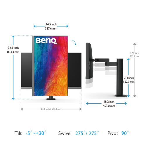 Monitor BenQ PD2706UA, 27 inch, W-LED, IPS, 3840x2160, 60Hz, HDMI, DP, USB-C PD