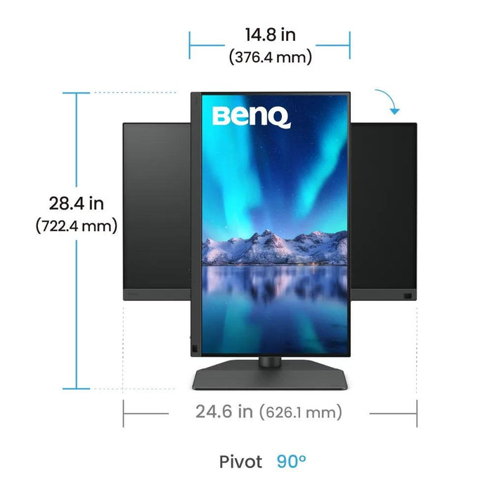 Monitor for photo and video editing BenQ SW242Q, 24.1", IPS, 2K, HDR10