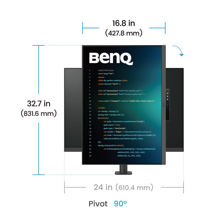 BenQ RD280UA Programming Monitor, 28.2", Ergo Stand