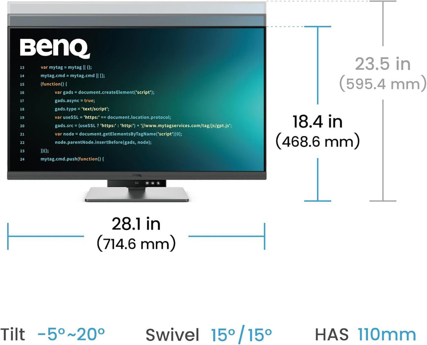 BenQ RD320U programming monitor, 31.5"