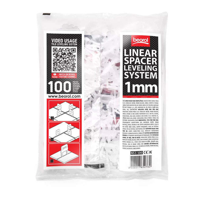 BEOROL TILE LEVELING FIXER 1 MM 100 PCS