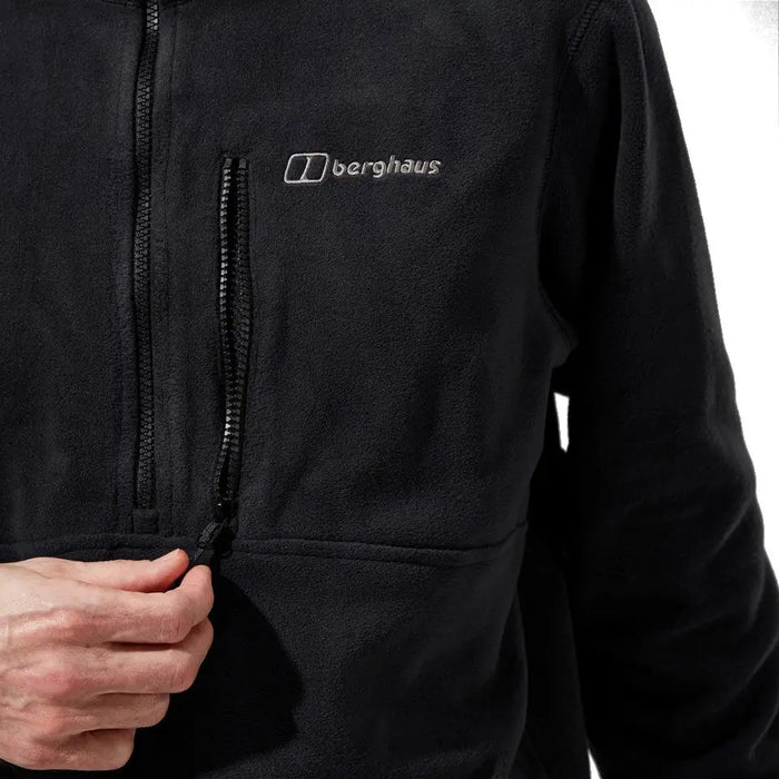 BERGHAUS Prism Half Zip Polartec® Fleece - men’s fleece sweatshirt size M (black)