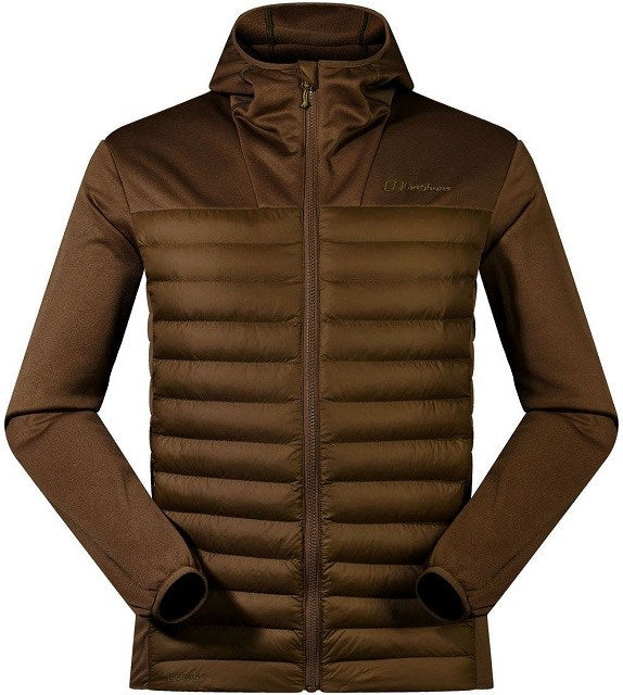 Berghaus Vaskye Hooded Hybrid Jacket for men, size  L, brown + Deuter Pulse Pro 5 graphite waist bag