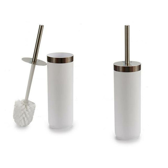 Toilet Brush Berilo White Silver Plastic 9,5 x 38,5 x 9,5 cm (6 Units)