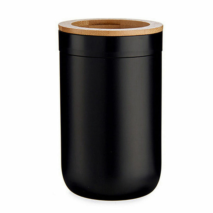 Toothbrush Holder Berilo Brown Black Natural Bamboo polypropylene 7,7 x 11,5 x 7,7 cm (6 Units)