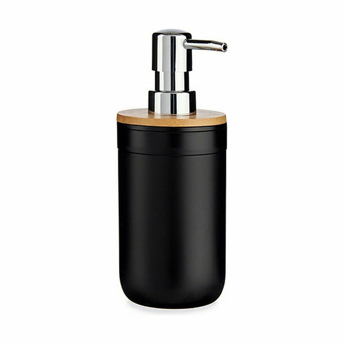 Soap Dispenser Berilo Black Bamboo polypropylene 350 ml 8 x 17 x 9 cm 9 x 17 x 8 cm (6 Units)