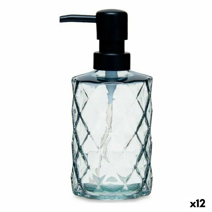 Soap Dispenser Berilo Black Crystal Plastic Diamond 360 ml 410 ml 9 x 18 x 7 cm (12 Units)