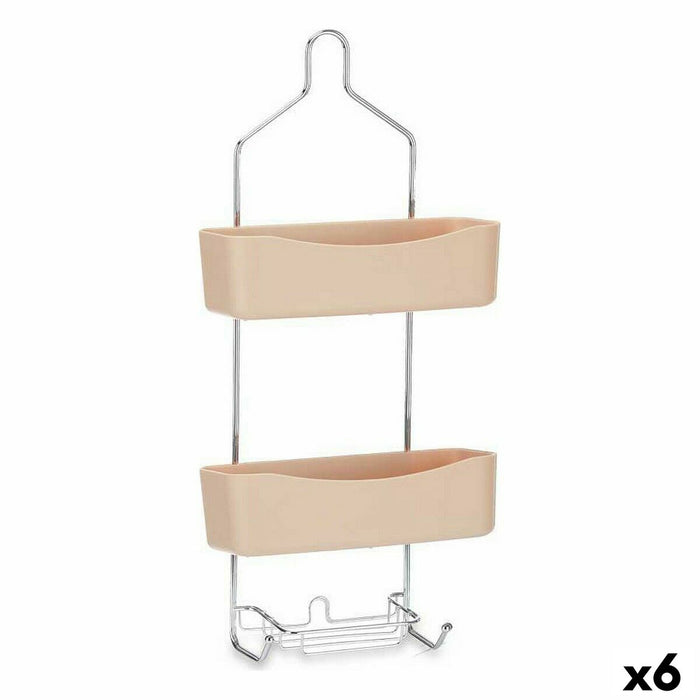 Bathroom Shelves Berilo Beige Metal Plastic 28 x 60 x 14 cm (6 Units)