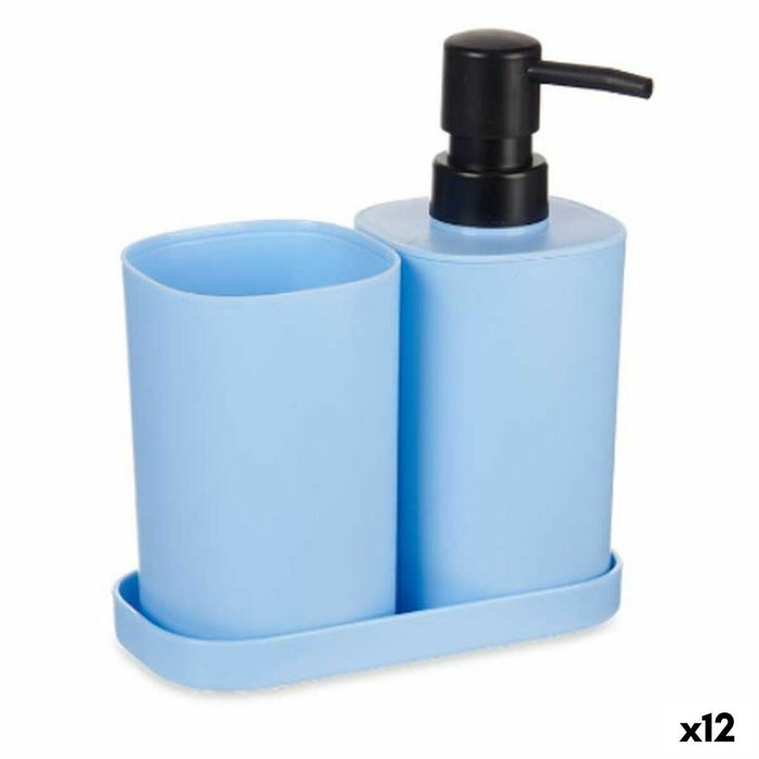 Bath Set Berilo Blue Black polypropylene (12 Units)
