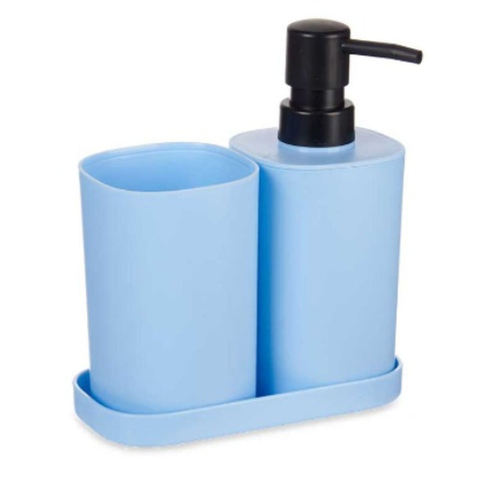 Bath Set Berilo Blue Black polypropylene (12 Units)