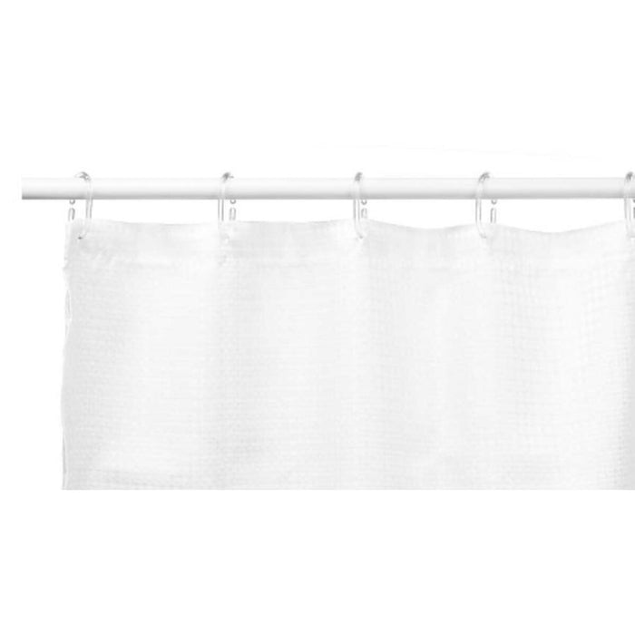 Shower Curtain Berilo White Polyester 180 x 180 cm 30 x 5 x 19 cm Points (12 Units)