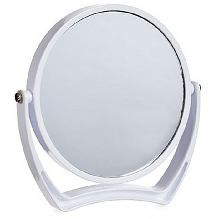 Magnifying Mirror Berilo White Crystal Plastic 19 x 18,7 x 2 cm (6 Units)