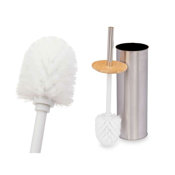 Toilet Brush Berilo Silver Bamboo Stainless steel 9,5 x 27,5 x 9,5 cm (6 Units)