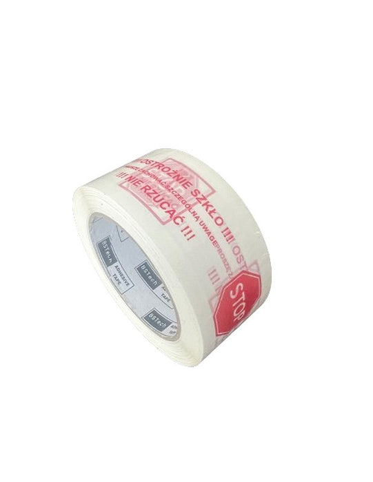 BSTech tape adhesive with print 48x100m "Careful glass"